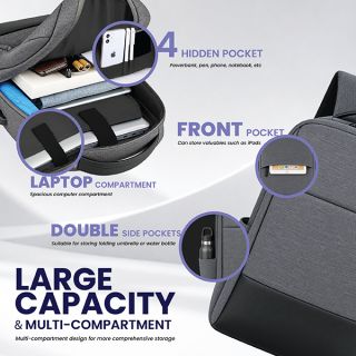 Business Laptop Backpack with External USB Port 03