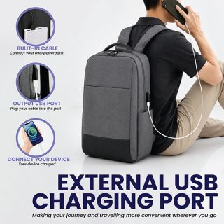 Business Laptop Backpack with External USB Port 04