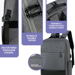 Business Laptop Backpack with External USB Port 06