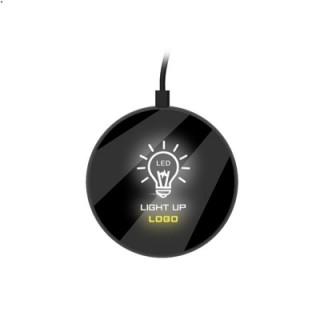LED Light Up Logo - Mirror Surface 10W Fast Charging Wireless Charger 06
