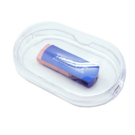 Oval Crystal Clear Transparent USB Packaging Box 01