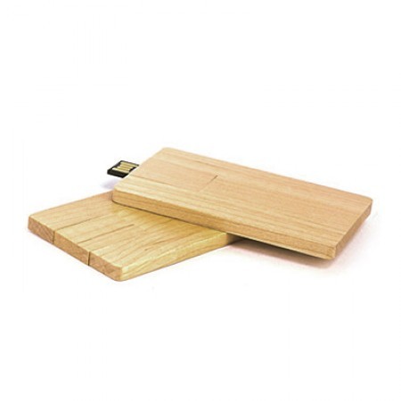 Wooden Card Shaped USB Flash Drive - 4GB 05