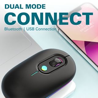 Comfort Ergonomic Dual Mode Bluetooth + 2.4G Wireless Mouse 10