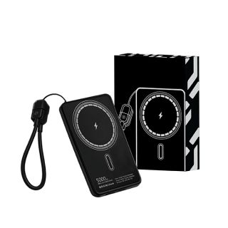 CABLE Magnetic 15W Wireless LED Power Bank and Type C Strap - 5000mAh 09