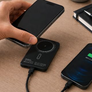 CABLE Magnetic 15W Wireless LED Power Bank and Type C Strap - 5000mAh