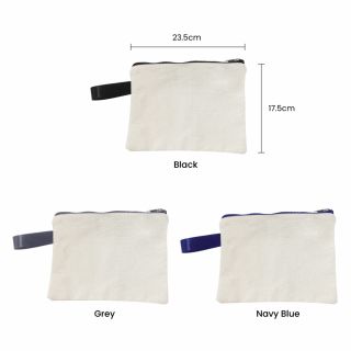 Canvas Zippered Pouch Travel Organizer with Handle - 8oz 05
