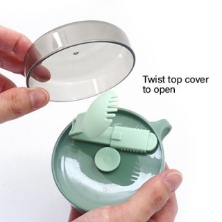 Casual PP Soup Cup With Foldable Spoon - 500ml 04