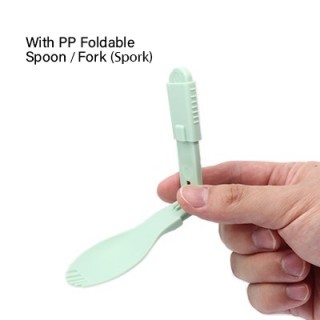 Casual PP Soup Cup With Foldable Spoon - 500ml 05