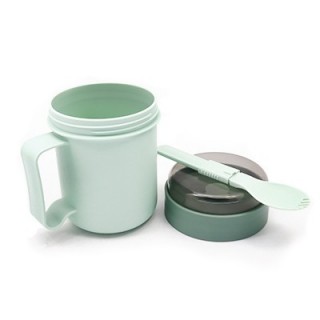 Casual PP Soup Cup With Foldable Spoon - 500ml 06
