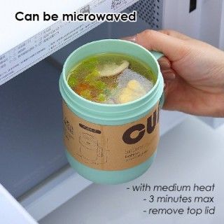 Casual PP Soup Cup With Foldable Spoon - 500ml 09