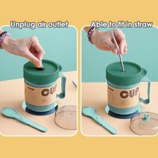 Casual PP Soup Cup With Foldable Spoon - 500ml 10