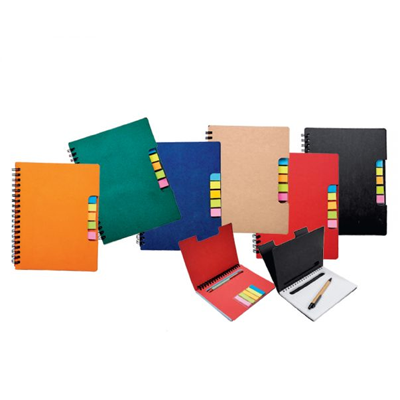 Eco Recycled Notebook with Pen and Sticky Note 01