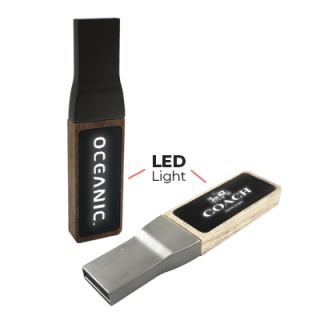 Acrylic Wooden LED USB Flash Drive - 8GB