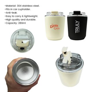 COFFEE Stainless Steel Travel Tumbler - 280ml 11