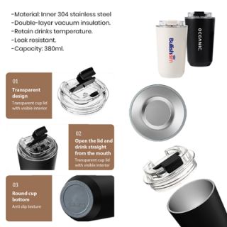 COFFEE Stainless Steel Travel Tumbler - 380ml 09