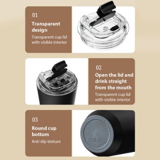COFFEE Stainless Steel Travel Tumbler - 380ml 06
