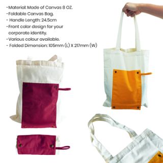 COLOR Foldable Canvas Bag - 8oz 08