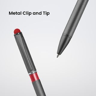 Color Tone Press Action Metal Ball Pen with Stylus 05