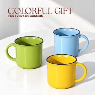 COLOUR Retro Rim Ceramic Mug - 320ml 06