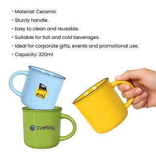 COLOUR Retro Rim Ceramic Mug - 320ml 09