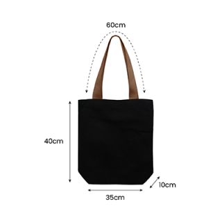Colour Strip Black Canvas Bag V2 - 10oz (400x350x100) 08