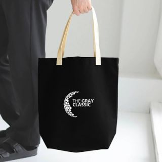 Colour Strip Black Canvas Bag - 10oz (340x310x100)