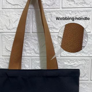 Colour Strip Black Canvas Bag - 10oz (340x310x100) 03