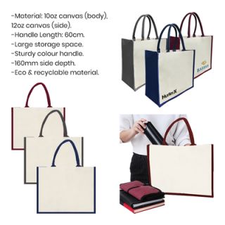 Colour Strip Laminated Canvas Bag - 10oz (400x330x160) 11
