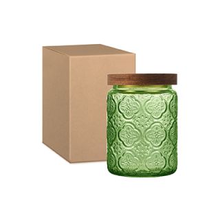 COLOUR Wooden Lid Glass Canister - 700ml 07