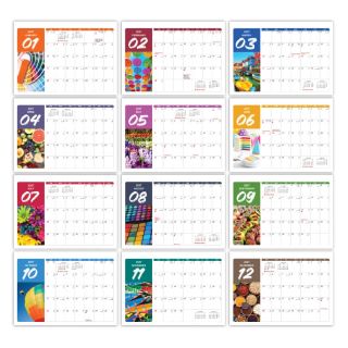 Colourful Life Wire-O Desk Calendar 2027 04