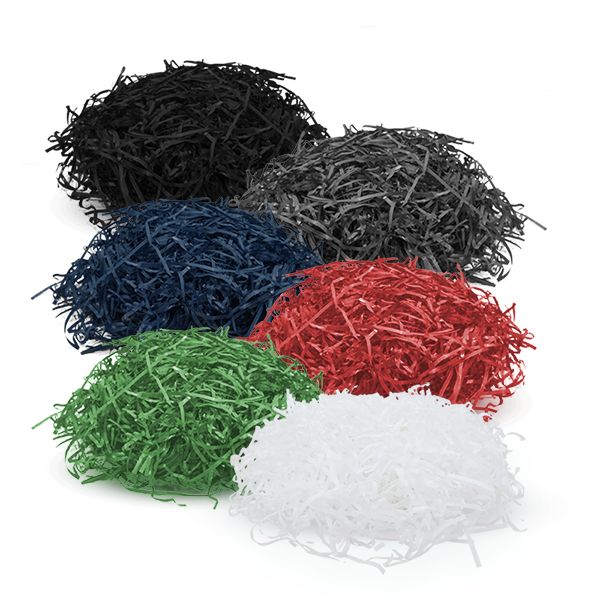 Colour shredded paper filler packs in six colours