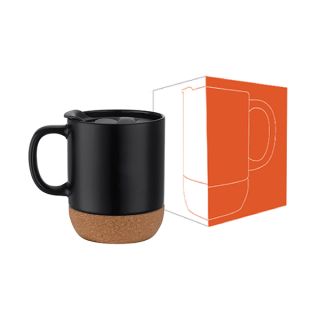 CORK 2 Tone Ceramic Mug with Cover – 350ml 07