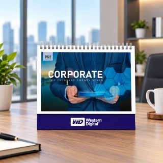 Corporate lll Wire-O Desk Calendar 2027 02