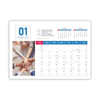 Corporate lll Wire-O Desk Calendar 2027 03