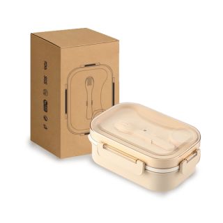 Brown paper gift box packaging for the bamboo fiber lunch box