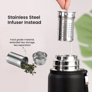 CUP Stainless Steel Vacuum Thermos Flask with Handle - 600ml 03