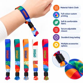 Custom Fabric wristband with full colour sublimation printing 08