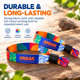 Custom Fabric wristband with full colour sublimation printing 06