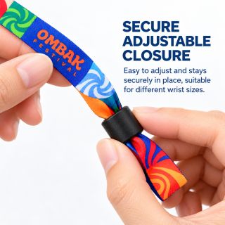Custom Fabric wristband with full colour sublimation printing 05