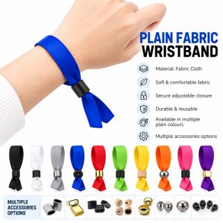 Custom Fabric wristband with logo printing 07