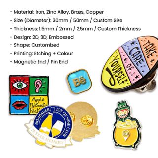 Custom Made Soft Enamel Collar Pin 08