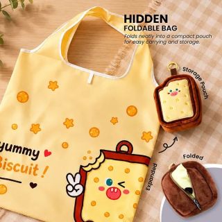 Custom PLUSH Foldable Polyester Bag with Pouch 06