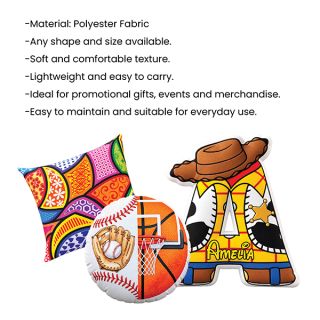 Custom Shaped Polyester Throw Pillow 07