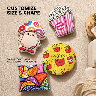 Custom Shaped Polyester Throw Pillow 04