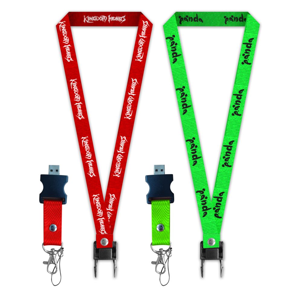 Custom Lanyard USB Flash Drive - 4GB
