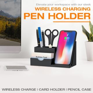 Wireless Charging Pen Holder With Mobile Stand - 15W Charger 03