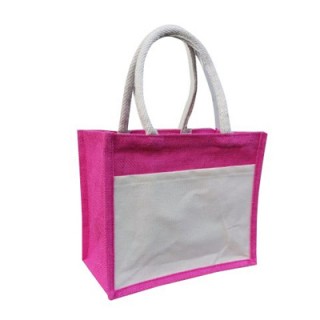 Mini Natural Laminated Jute Bag (260x220x150) 04