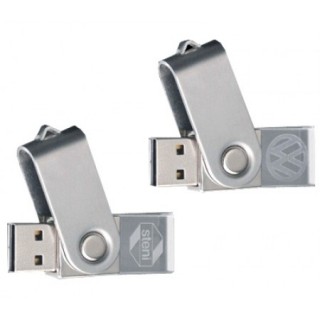 Swivel Crystal USB Memory Drive with LED Light - 4GB