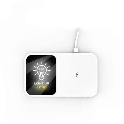 LED Light Up Logo - Mirror Surface 15W Fast Charging Wireless Charger III 09