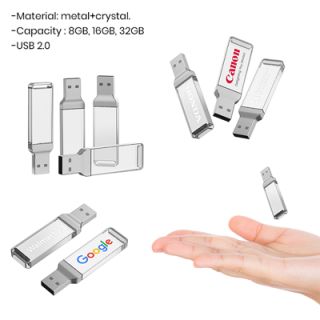 Premium LED Crystal USB Flash Drive - 8GB 09
